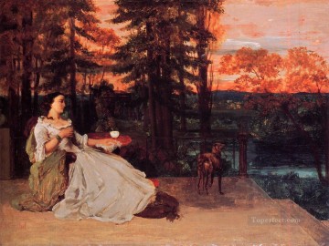 ギュスターヴ・クールベ Painting - フランクフルトの貴婦人 ギュスターヴ・クールベ 1858 写実主義の画家ギュスターヴ・クールベ